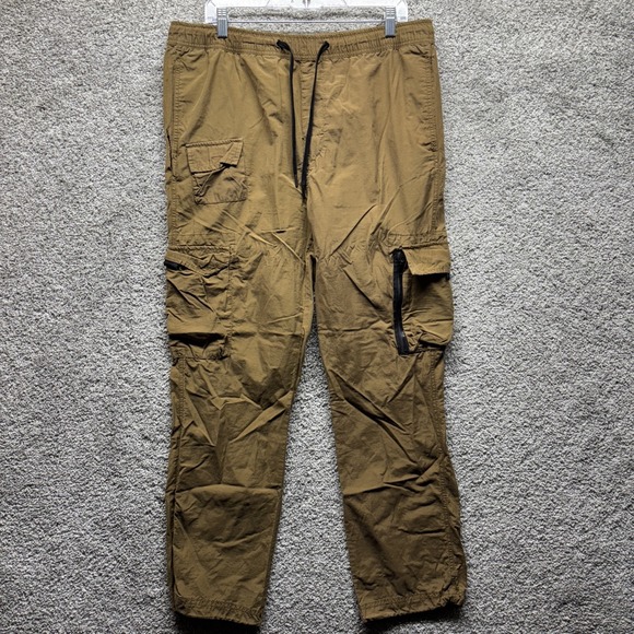 Aéropostale Other - Aeropostale Utility Cargo Pants 8459 Mens LARGE Brown Relaxed Fit Drawstring EUC